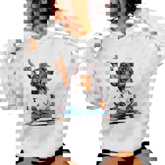 Teckel ロックミュージック 男性 子供 女性 ソーセージ 犬 ダックスフンド 長袖tシャツ レディースパーカー - Kawaiitshirt