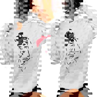 Tough As A Mother Brown Eyes Rosie The Riveter Mother's Day Women Hoodie - Thegiftio