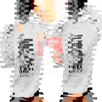 Vintage Retro Cowboy Killers Skeleton Women Women Hoodie - Monsterry