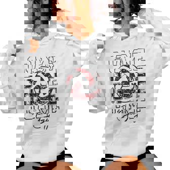 Volleyball Game Day Girls Volleyball Mom Maroon & White Women Hoodie | Seseable CA