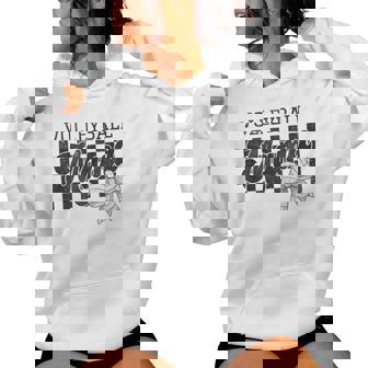 Volleyball Mama Mom Game Day Retro Volleyball Coquette Bow Women Hoodie | Mazezy