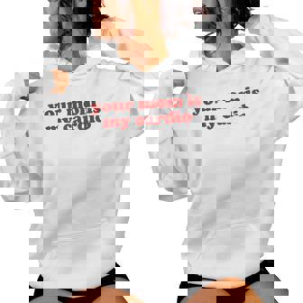 Your Mom Is My Cardio Y2k Aesthetic レディースパーカー - Kawaiitshirt