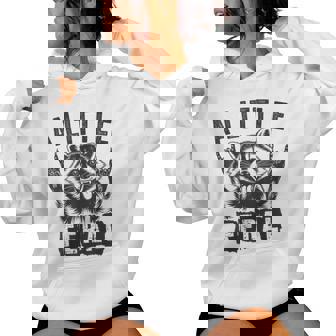 おもしろいアライグマのグラフィック 小さなフェラル 幼児 男の子 女の子 フェラル レディースパーカー - Kawaiitshirt