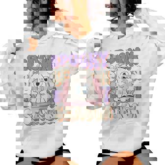 おもしろい言葉 不気味な季節 ハロウィン 幽霊 先生 女性 男性 レディースパーカー - Kawaiitshirt