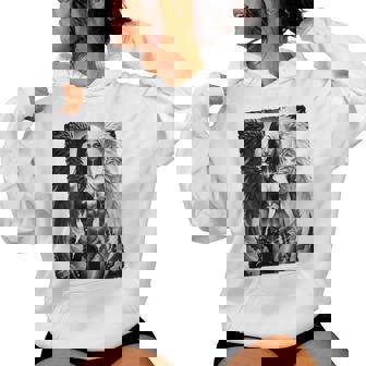 ピンナップガールtシャツ セクシーな天使の悪魔の女の子 B&W バックプリント レディースパーカー - Kawaiitshirt