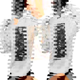 フリンジ付きの毛布の上の二人の女の子 エゴン・シーレ作 1911 長袖tシャツ レディースパーカー - Kawaiitshirt