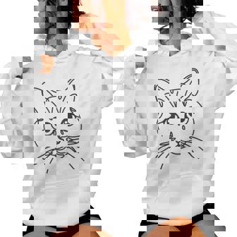 ラインアートお父さんお母さん猫-マンクス猫 レディースパーカー - Kawaiitshirt