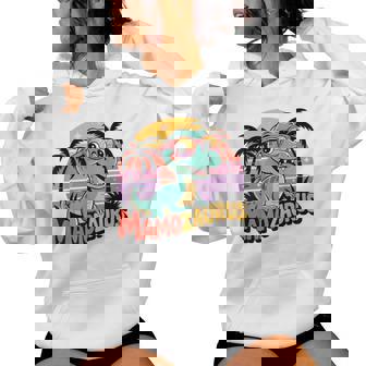 レトロマモザウルス恐竜ギフト ポーランドのお母さん Trexポーランド レディースパーカー - Kawaiitshirt