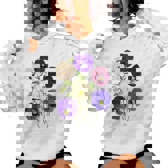 ヴィンテージ パンジー 花 ガーデニング パンジー 恋人 レディースパーカー - Kawaiitshirt