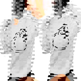 肉まんに抱きつくパンダ かわいい チャイナ 白黒 Panda Meat Bun レディースパーカー - Kawaiitshirt