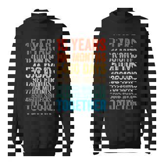 15年目の記念日 彼 彼女 カップル 15回目の結婚 スウェットシャツ - Kawaiitshirt