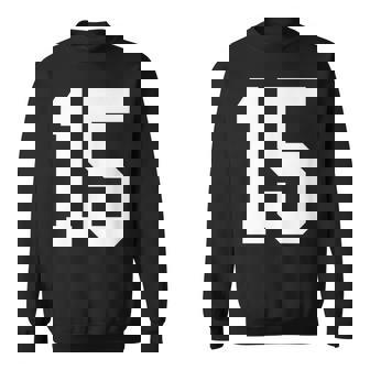 15番のカレッジスポーツスタイル。ホワイト。 スウェットシャツ - Kawaiitshirt