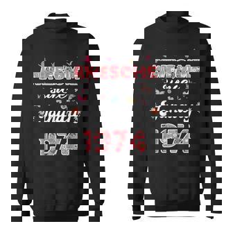 1974年1月から素晴らしい花、1974年1月の誕生日。 スウェットシャツ - Kawaiitshirt