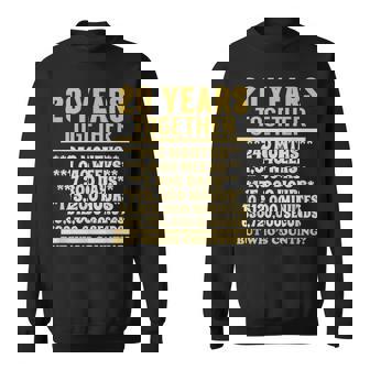 20周年記念tシャツ 20周年 結婚祝い カップル スウェットシャツ - Kawaiitshirt