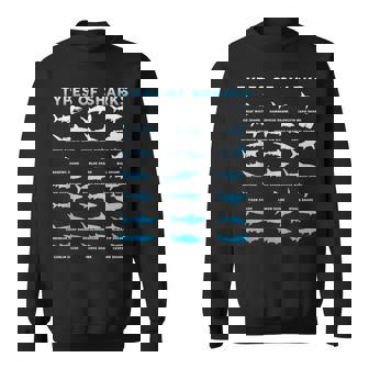 21種類のサメの海洋生物学者シャークtシャツ シャークtシャツ スウェットシャツ - Kawaiitshirt