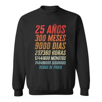 25 Años Aniversario Bodas De Prata 25º Año De Matrimonio In Mangas Camisa de entrenamiento - Regaloses