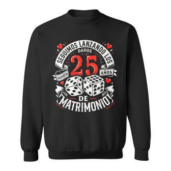 25 Años De Matrimonio Dados Regalo Original Aniversario Boda Camisa de entrenamiento - Regaloses