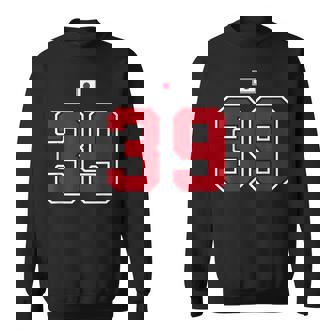 39 ナンバー カレッジスタイル ヴィンテージ 赤 白 日本国旗 スウェットシャツ - Kawaiitshirt