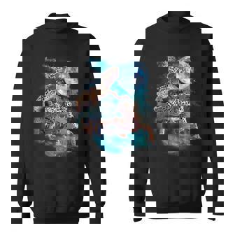 3ムーンヤモリ面白い爬虫類ヒョウトカゲヤモリアートノベルティ スウェットシャツ - Kawaiitshirt