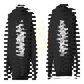 4 匹のかわいい猫 猫愛好家に最適 スウェットシャツ - Kawaiitshirt