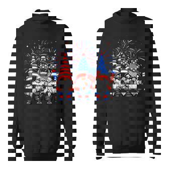 4Th Of July Gnomes American Flag Patriotic Independence Day Sweatshirt | Mazezy