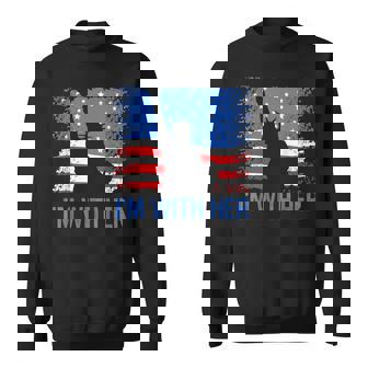 4Th Of July I'm With Her Usa American Flag Sweatshirt | Mazezy