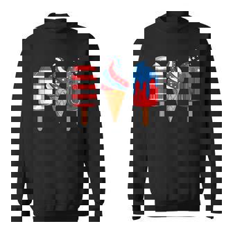 4Th Of July Popsicle Red White Blue American Flag Patriotic Sweatshirt - Thegiftio