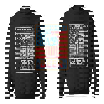 4Th Of July Retro Bad Day To Be A Beer Usa Flag Beer Sweatshirt - Thegiftio UK