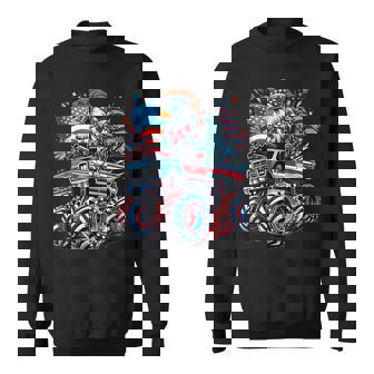 4Th Of July Usa American Flag Bald Eagle Patriotic Eagle Sweatshirt - Monsterry