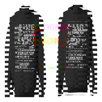 5 Things You Should Know About My Son Autism Awareness Sweatshirt - Monsterry
