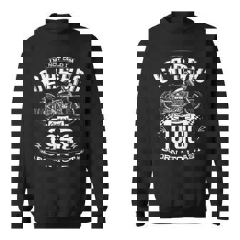 66 歳の誕生日男性オートバイ バイクに乗る人 1958 スウェットシャツ - Kawaiitshirt