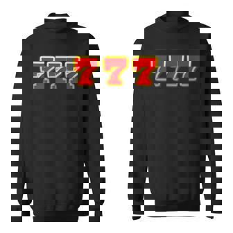 777 スリーセブン【スロット カジノ ラッキー7】数字 文字 シンプル デザイン スウェットシャツ - Kawaiitshirt