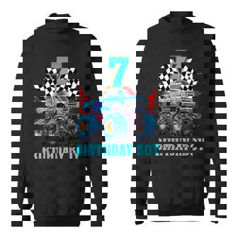 7歳 7歳の誕生日 男の子 モンスタートラック 車 スウェットシャツ - Kawaiitshirt