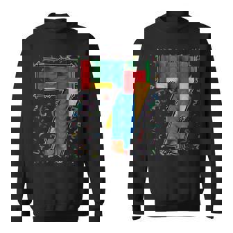 7歳 ブロック 建物 マスタービルダー 7歳の誕生日 男の子 スウェットシャツ - Kawaiitshirt