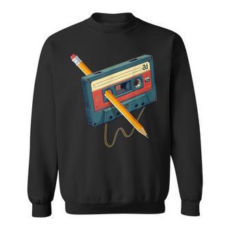 80S 90S Retro Party Costume Nostalgia Cassette Sweatshirt - Thegiftio UK