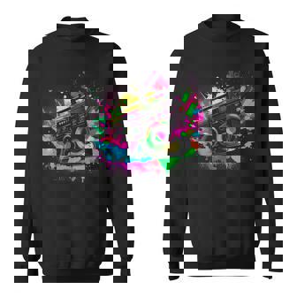 80S 90S Retro Party Fancy Dress Cassette Sweatshirt - Seseable