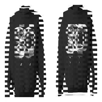 80歳の誕生日バルーン 装飾バルーン 80年目 スウェットシャツ - Kawaiitshirt