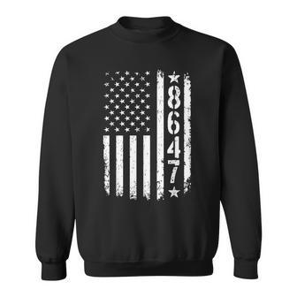 8647 Grunge Flag Sweatshirt - Thegiftio UK