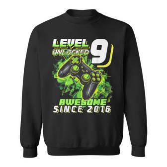 9Th Birthday Boy Level 9 Gamer 9 Year Video Game Party Sweatshirt - Thegiftio UK