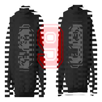 9番のスポーツスタイル。赤。 スウェットシャツ - Kawaiitshirt