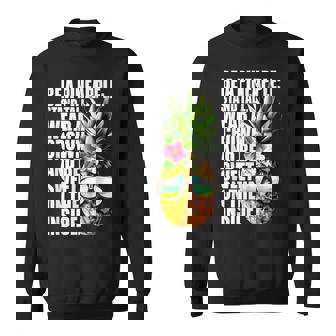 Be A Pineapple Wear A Crownweet Inside アロハ・ハワイパイナップル スウェットシャツ - Kawaiitshirt