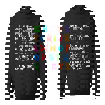 Abc かわいいモンスター アルファベット ハロウィン 先生 コスチューム キッズ スウェットシャツ - Kawaiitshirt
