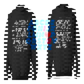 Abc アルファベット I Love You 英語 先生 バレンタインデー スウェットシャツ - Kawaiitshirt