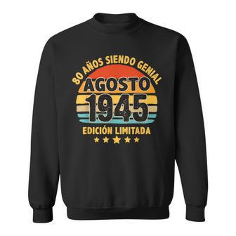 Agosto 1945 80 Años Hombre Cumpleaños Regalo Agosto 1945 Camisa de entrenamiento - Regaloses