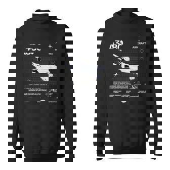 Airbus-A318 エアクラフト ホワイト スウェットシャツ - Kawaiitshirt