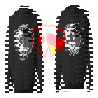 Allemagne Et Japon Deux Cœurs I Love Germany Et Japon Deutschland 2 Sweater e - Cadeauxyz