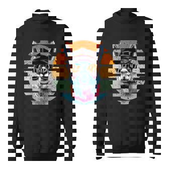 Alpapa Alpaca Papa Father's Day Dad Dad Sweatshirt - Seseable