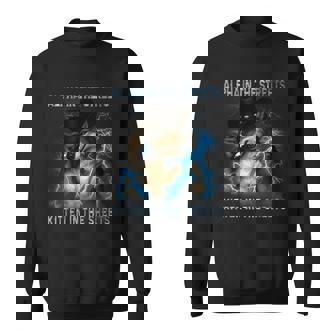 Alpha In The Streets Kitten In Sheets Werewolf Wolf Sweatshirt - Thegiftio