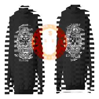 Always Tired Never Broke Skull On Back Sweatshirt | Mazezy