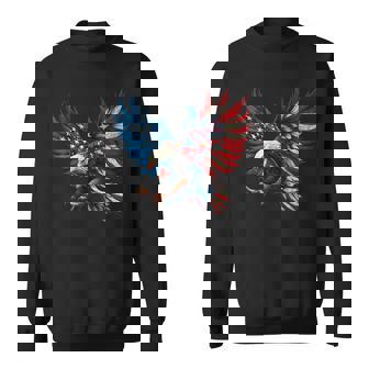 American Flag Bald Eagle Patriotic Eagle 4Th Of July Usa Sweatshirt - Monsterry